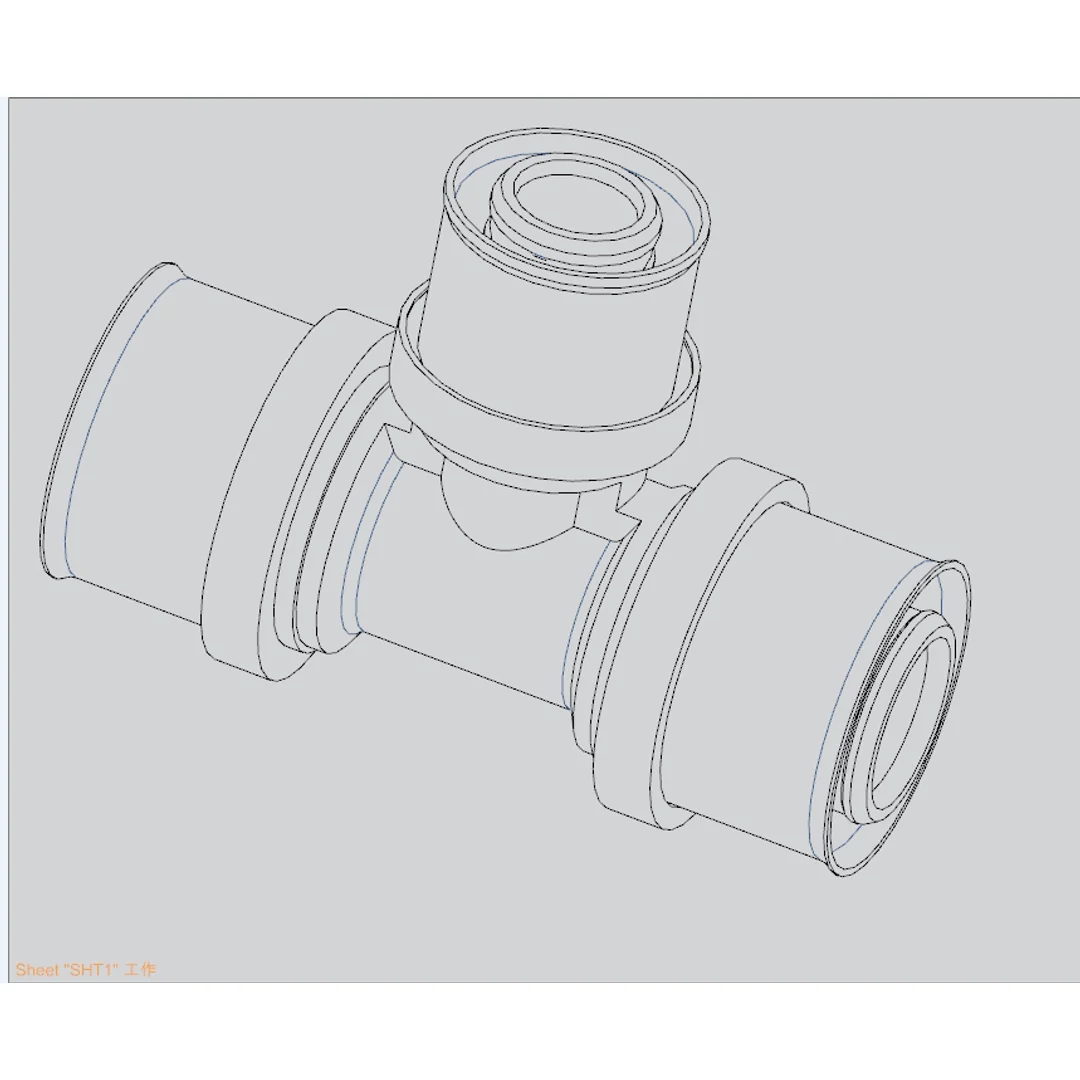 Unipex No.25 Tee Reducing Branch Dn25X25X16 Centre - Image 2