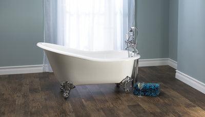 V+A Shropshire Freestanding Bath Polished Nickel Ball & Claw Feet 1537mm - Image 3