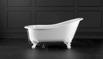 V+A Shropshire Freestanding Bath Quarrycast White Ball & Claw Feet 1537mm - Image 3