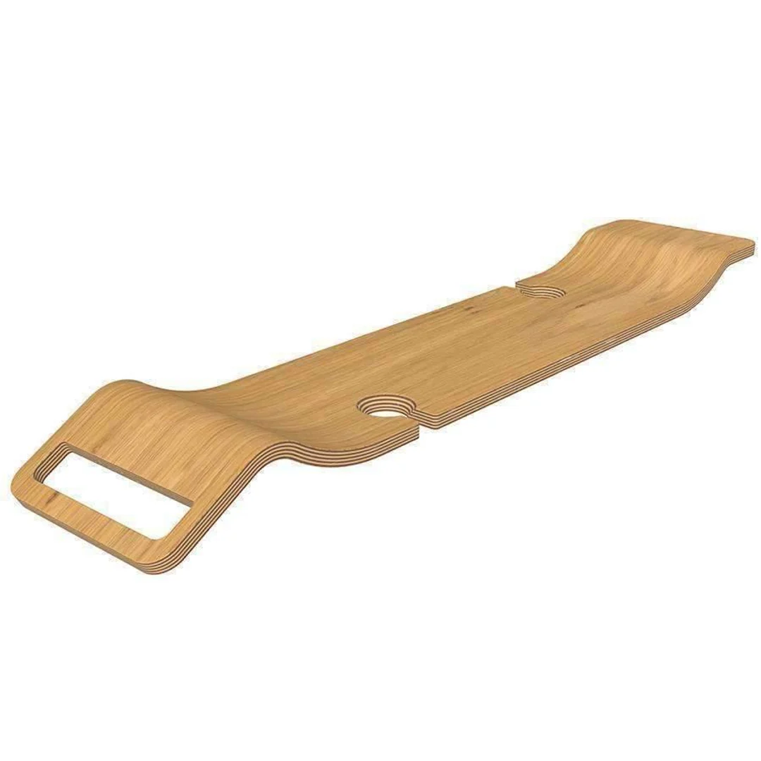 V+A Tombolo 08 Contemporary Bath Rack Oak Laminate Finish