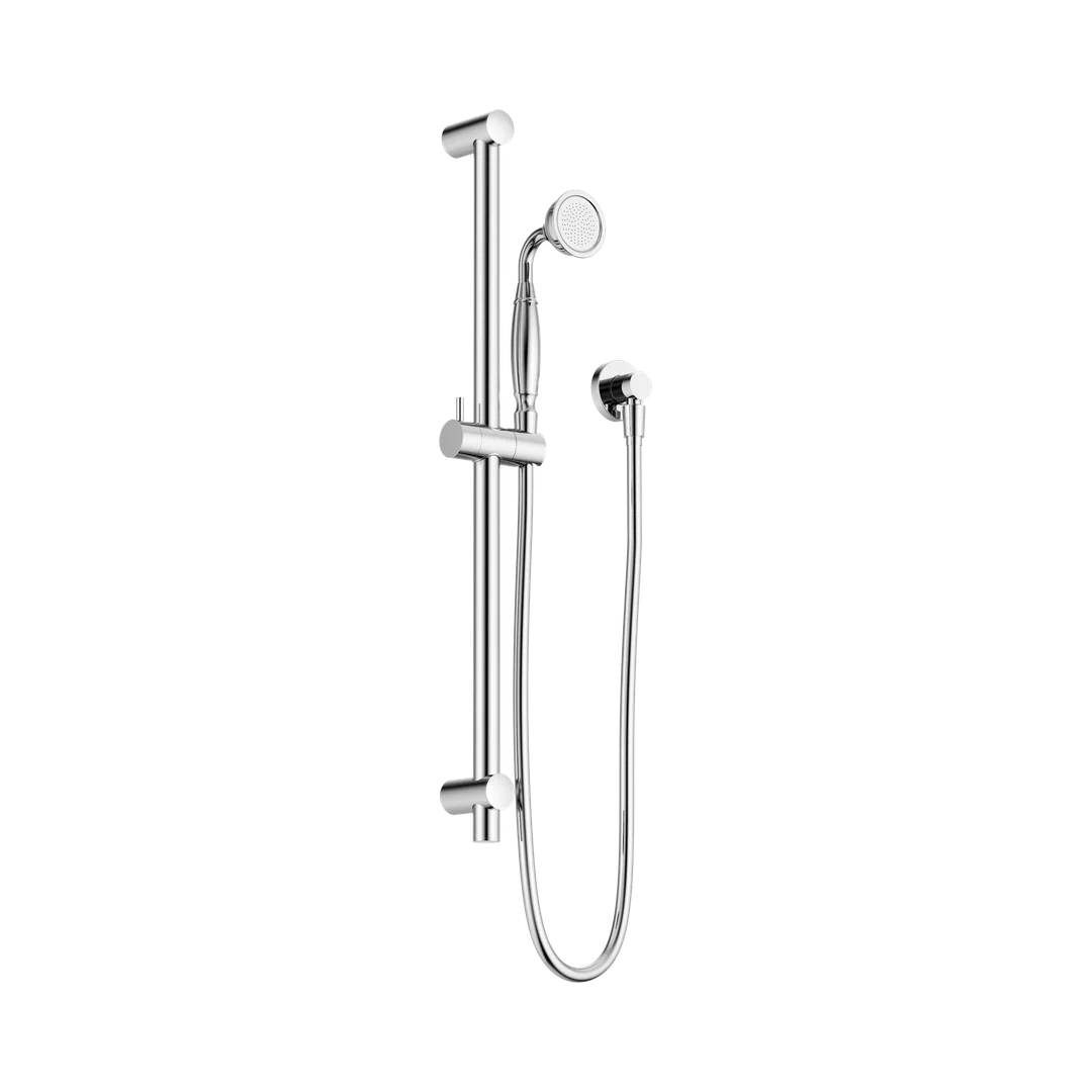 York Nero Shower Rail With Metal Hand Nero Shower - Chrome