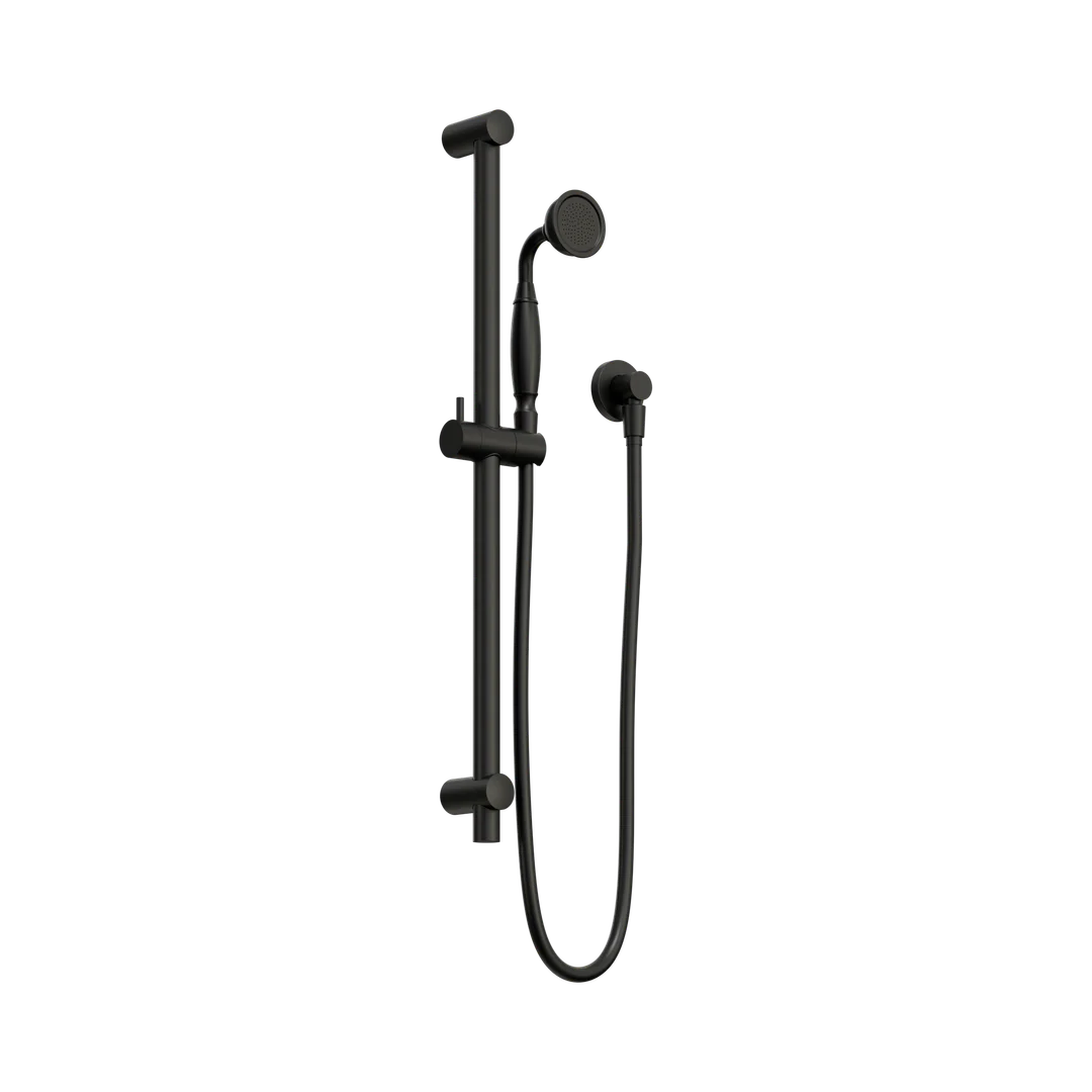 York Nero Shower Rail With Metal Hand Nero Shower - Matte Black