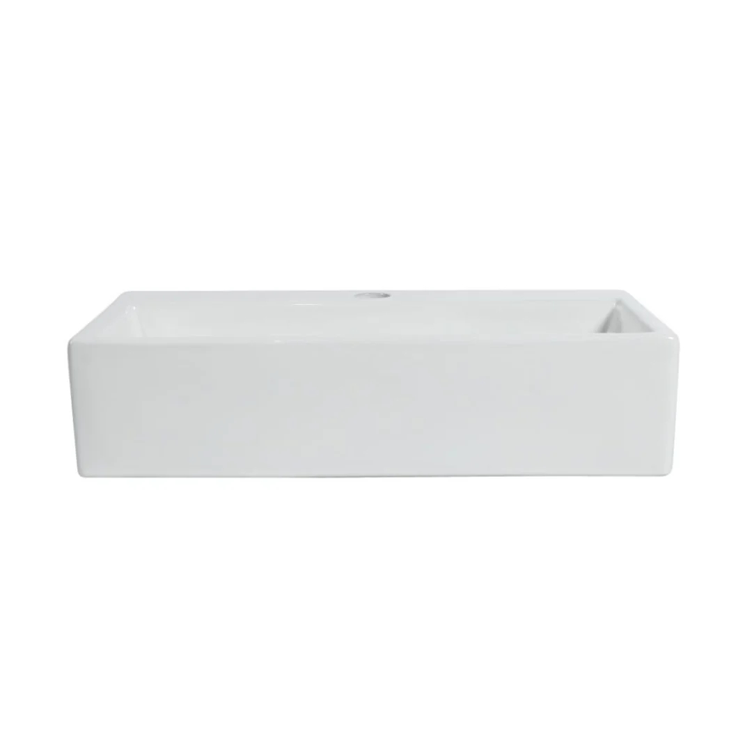 Zumi Appeso Basin 520X360X120Mm Gloss White With 40Mm Gloss White Pop Up Waste & Adaptor - Image 2