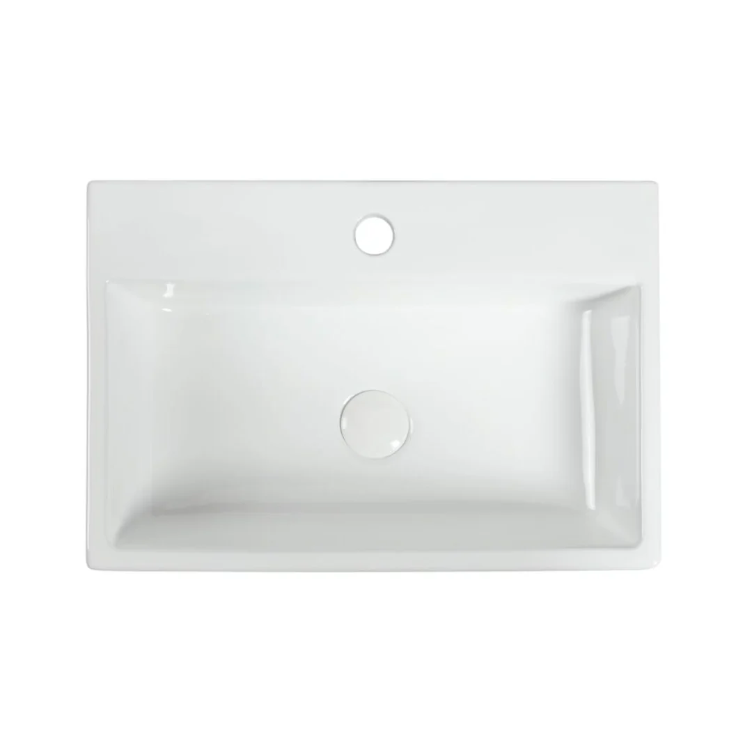 Zumi Appeso Basin 520X360X120Mm Gloss White With 40Mm Gloss White Pop Up Waste & Adaptor - Image 3