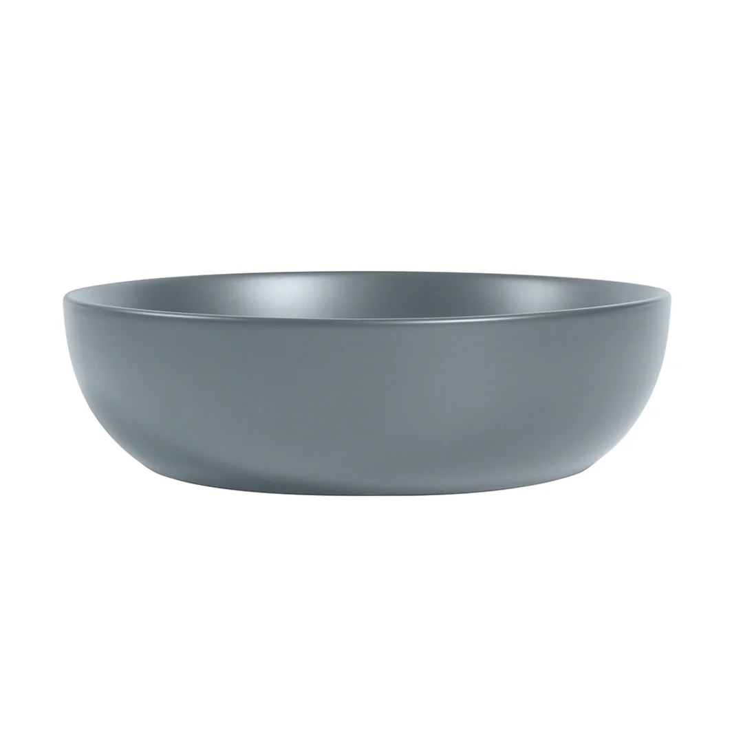 Zumi Bacino Basin 370X370X110Mm Matte Grey With 40Mm Matte Grey Pop Up Waste & Adaptor - Image 2