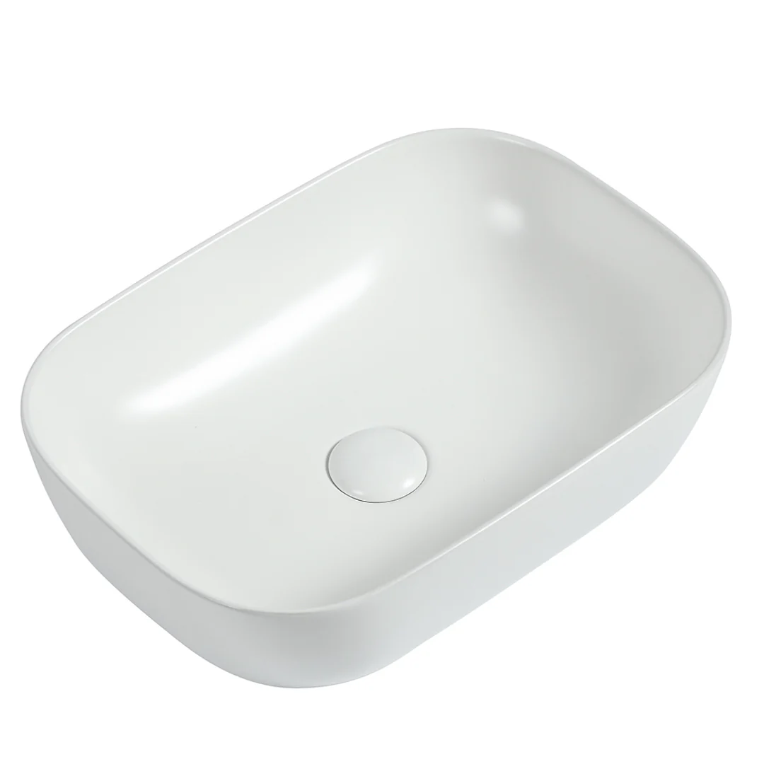 Zumi Basal Basin 465X320X137Mm Gloss White With 40Mm Gloss White Pop Up Waste &  Adaptor