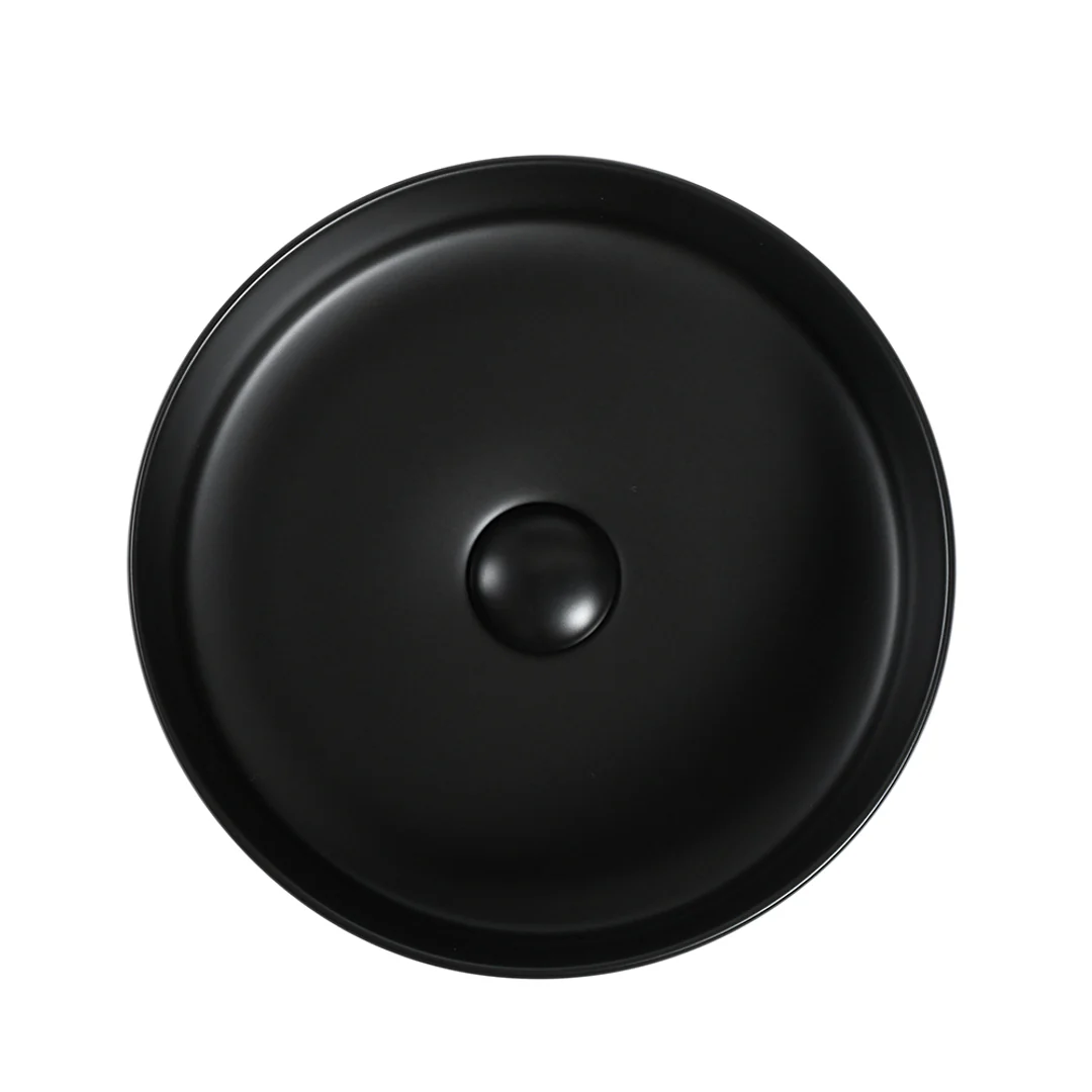 Zumi Beta Basin 355X355X120Mm Matte Black With 40Mm Matte Black Pop Up Waste &  Adaptor - Image 2
