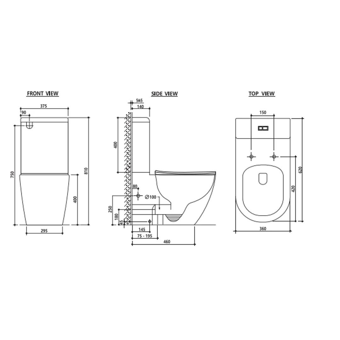 Zumi Donna Rimless Wall Faced Toilet Suite - Image 4