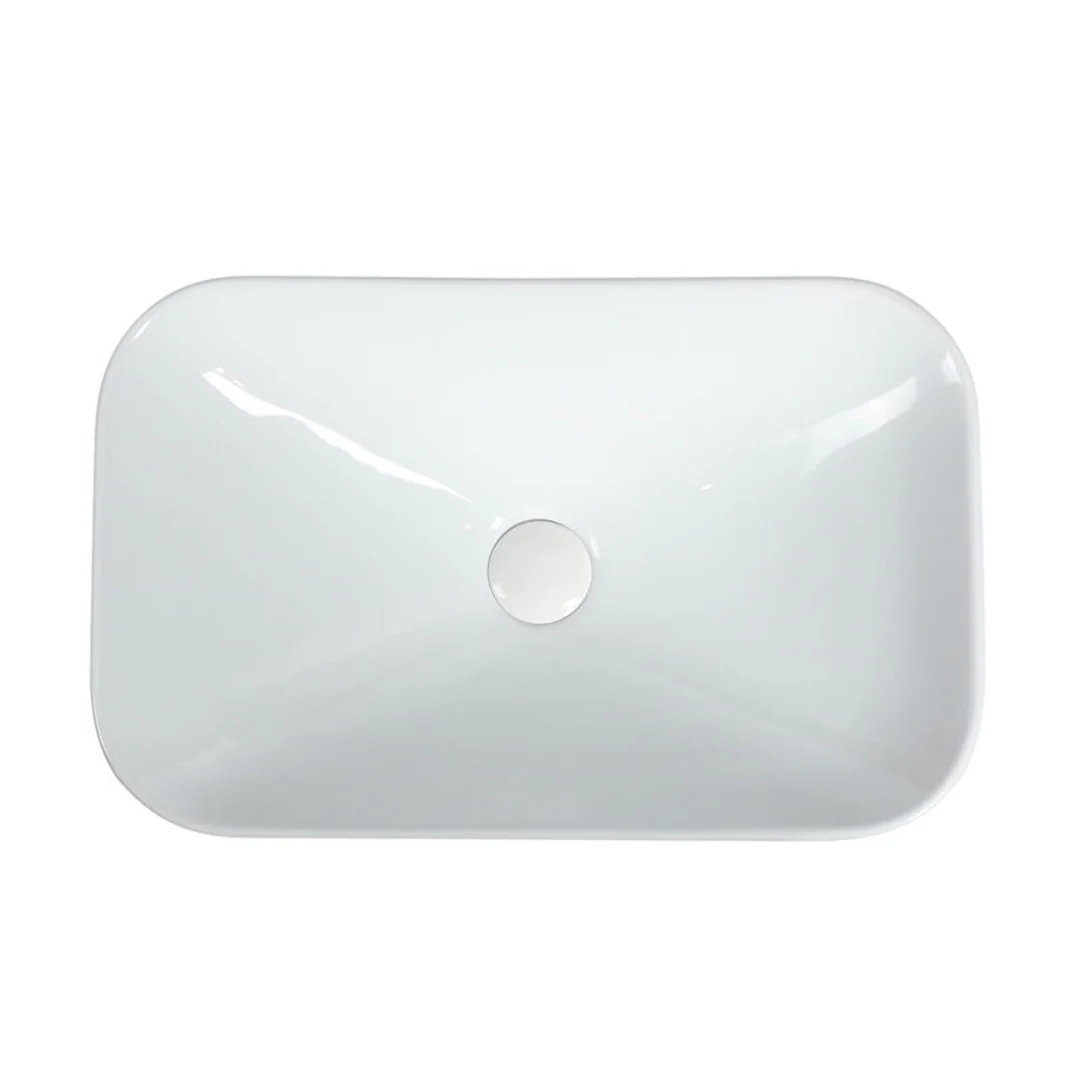 Zumi Goccia Basin 515X340X155Mm Gloss White With 40Mm Gloss White Pop Up Waste & Adaptor - Image 3