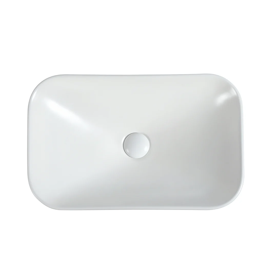 Zumi Goccia Basin 515X340X155Mm Matte White With 40Mm Matte White Pop Up Waste & Adaptor - Image 3