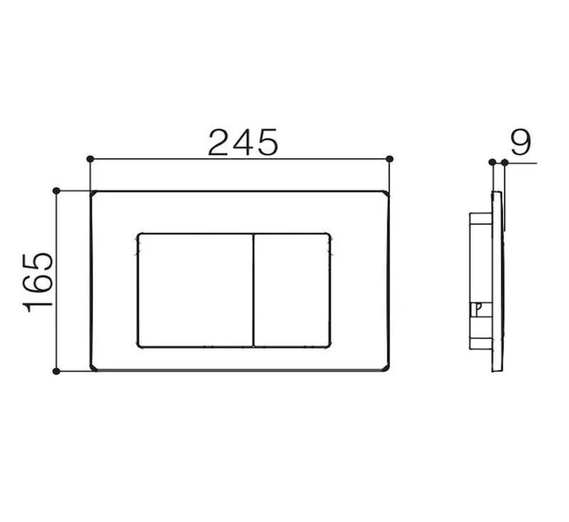 Zumi Java Square Abs Flush Plate Chrome - Image 4