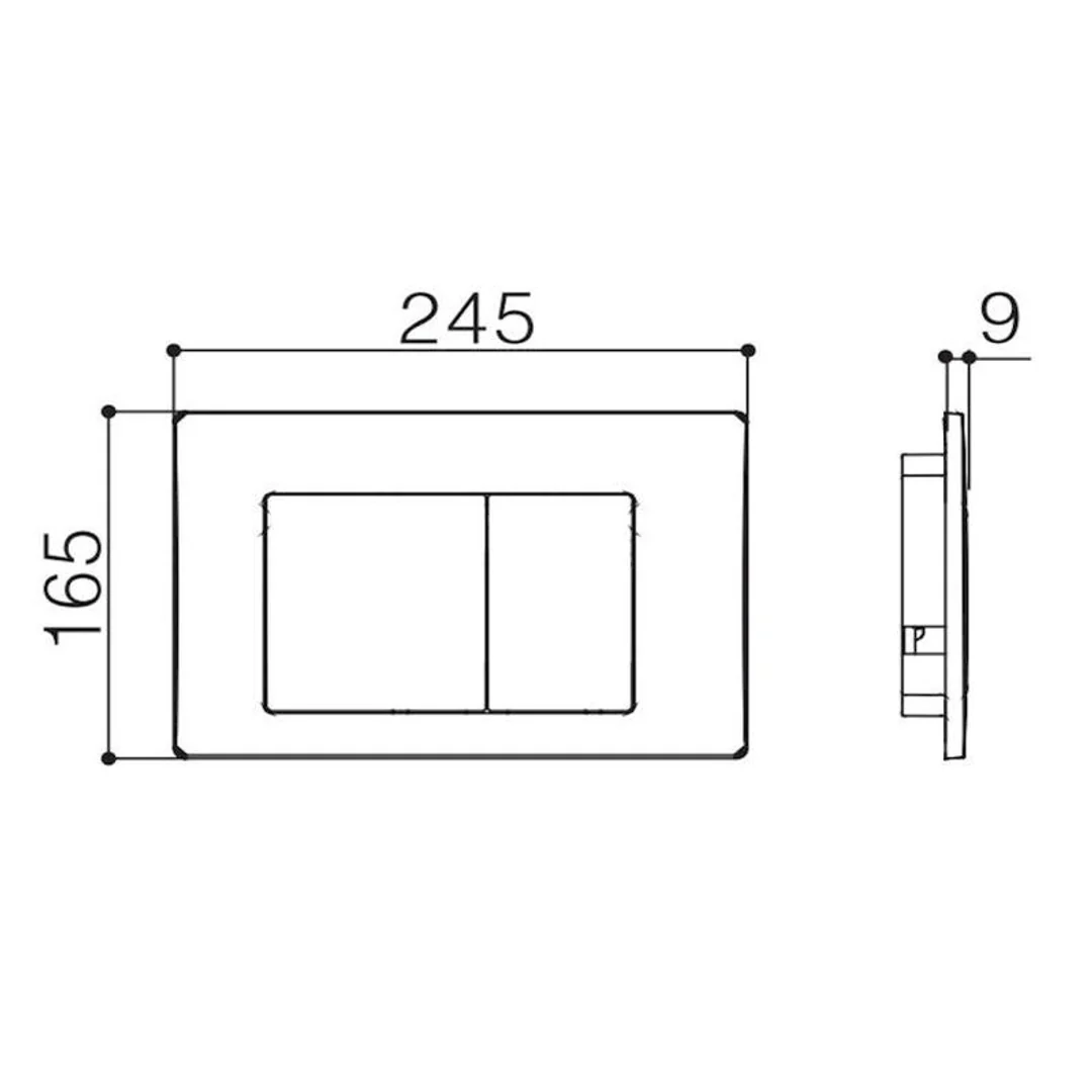Zumi Java Square Abs Flush Plate Matte Black - Image 4