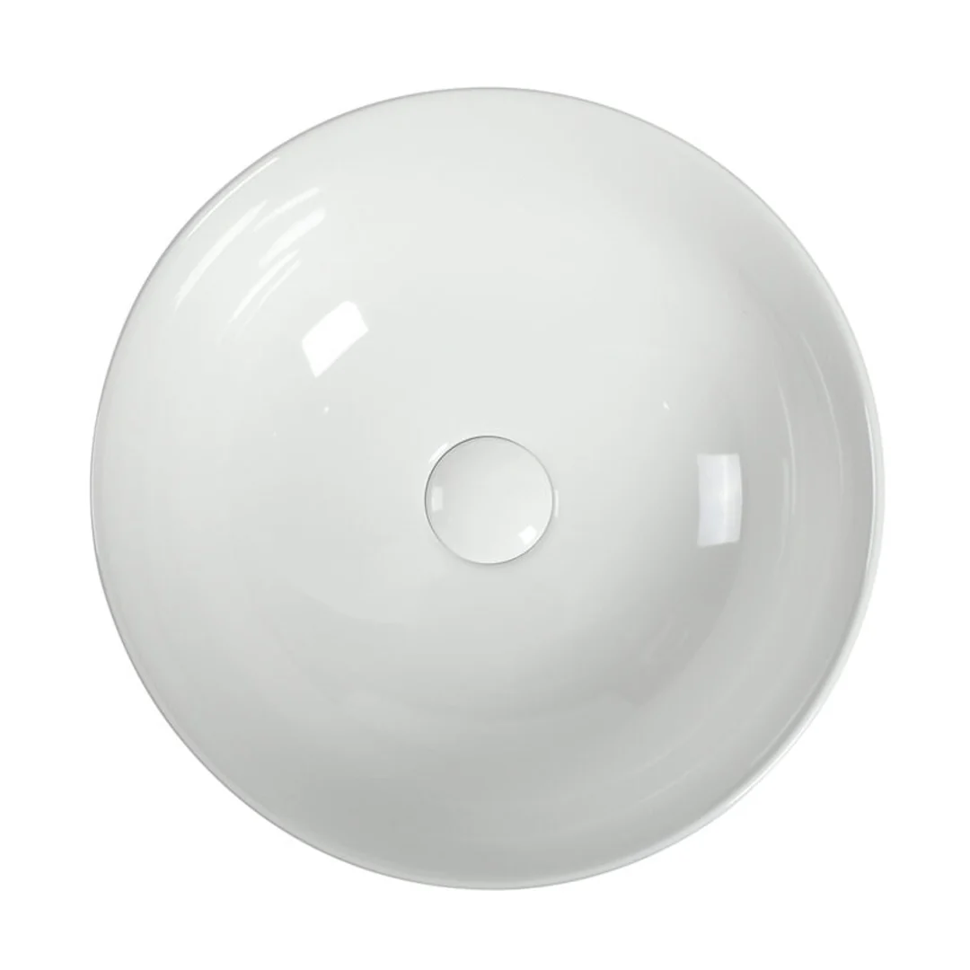 Zumi Ronda Basin 405X405X130Mm Gloss White With 40Mm Gloss White Pop Up Waste &  Adaptor - Image 2