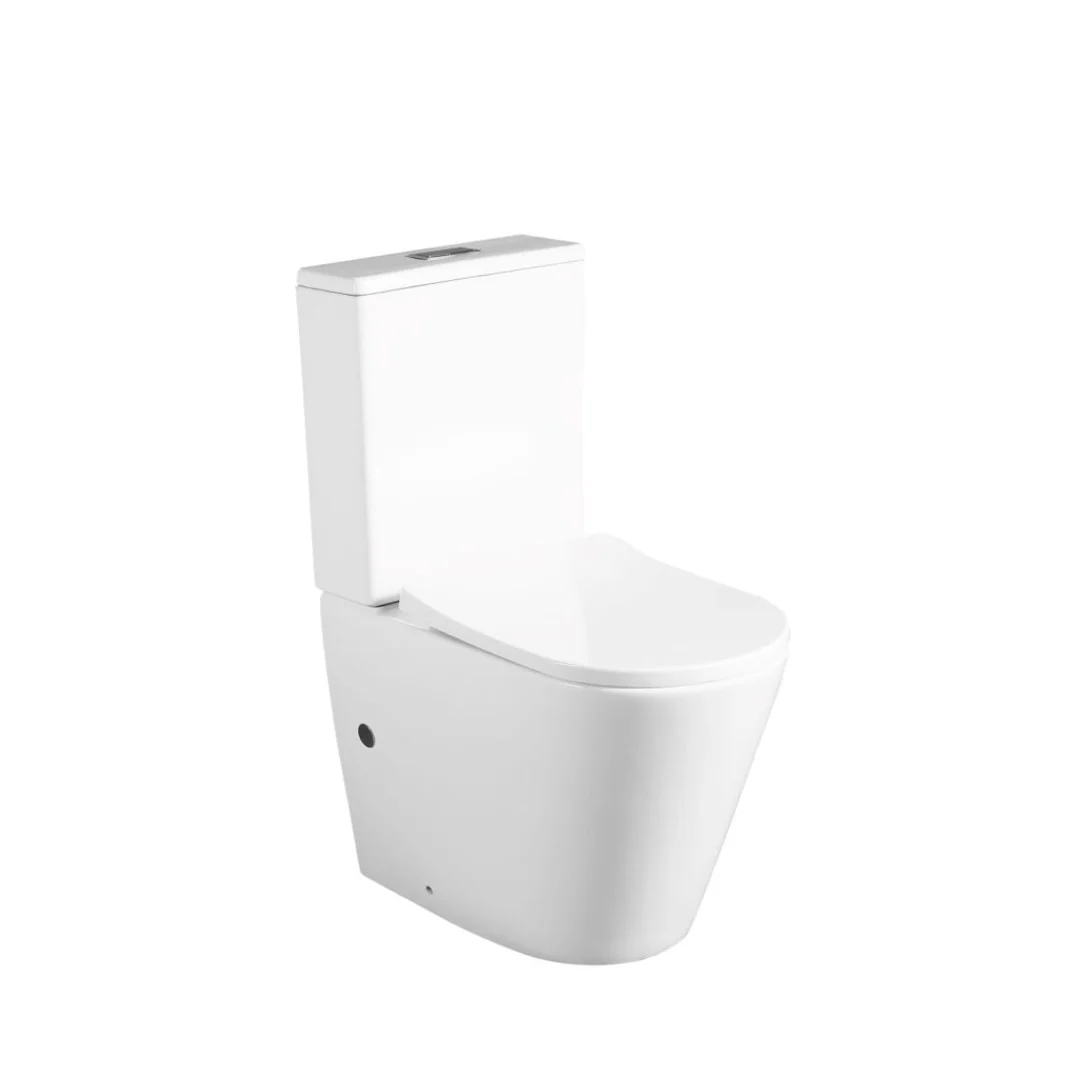 Zumi Sandra Rimless Space Saver Wall Faced Toilet Suite - Image 2