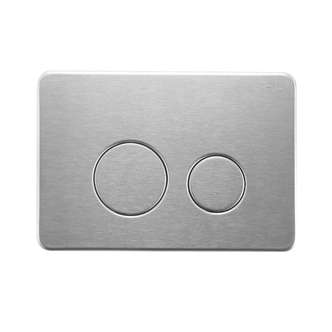 Zumi Venus In Wall Toilet Package Round Brushed Nickel Flush Plate